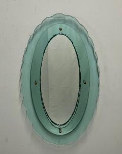  Fontana Arte FontanaArte Italian Mid Century Modern Fontana Arte Oval Glass Mirror or Plateau or Tray - 3015956