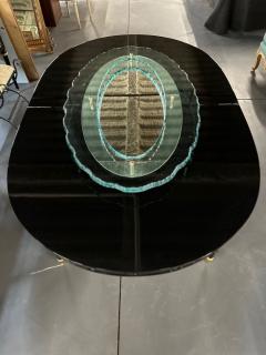 Fontana Arte FontanaArte Italian Mid Century Modern Fontana Arte Oval Glass Mirror or Plateau or Tray - 3015958