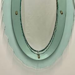  Fontana Arte FontanaArte Italian Mid Century Modern Fontana Arte Oval Glass Mirror or Plateau or Tray - 3015960