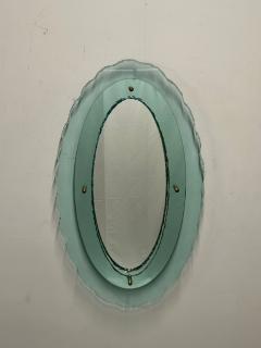  Fontana Arte FontanaArte Italian Mid Century Modern Fontana Arte Oval Glass Mirror or Plateau or Tray - 3015961