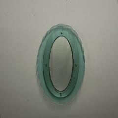  Fontana Arte FontanaArte Italian Mid Century Modern Fontana Arte Oval Glass Mirror or Plateau or Tray - 3015962