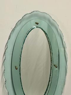  Fontana Arte FontanaArte Italian Mid Century Modern Fontana Arte Oval Glass Mirror or Plateau or Tray - 3015964