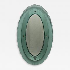  Fontana Arte FontanaArte Italian Mid Century Modern Fontana Arte Oval Glass Mirror or Plateau or Tray - 3279920