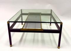 Fontana Arte FontanaArte Italian Mid Century Square Double Tier Cantilevered Coffee Table Fontana Arte - 4189490