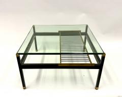  Fontana Arte FontanaArte Italian Mid Century Square Double Tier Cantilevered Coffee Table Fontana Arte - 4189503