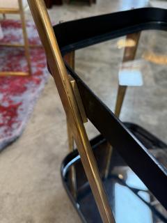  Fontana Arte FontanaArte Max Ingrand for Fontana Arte Very Rare Italian Brass Glass Bar Cart 1950s - 4229163