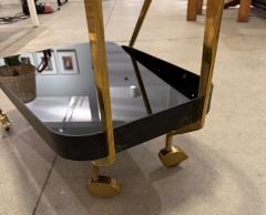  Fontana Arte FontanaArte Max Ingrand for Fontana Arte Very Rare Italian Brass Glass Bar Cart 1950s - 4229167