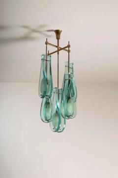  Fontana Arte FontanaArte Max Ingrand model 2338 glass and brass chandelier by Fontana Arte Italy 1960s - 3638968