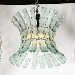  Fontana Arte FontanaArte Mid Century Scalloped Glass Chandeliers by Quattro Zero for Fontana Arte - 3899066