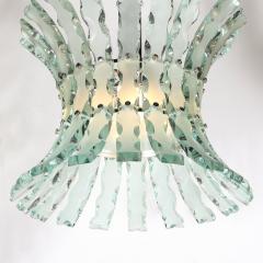  Fontana Arte FontanaArte Mid Century Scalloped Glass Chandeliers by Quattro Zero for Fontana Arte - 3899072