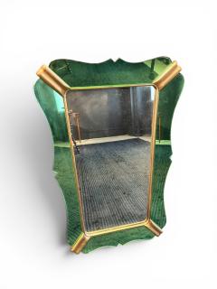  Fontana Arte FontanaArte Mirror green Glass By Fontana Arte - 4583039