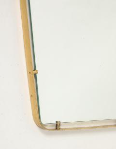  Fontana Arte FontanaArte Modernist Shaped Brass and Floating Glass Wall Mirror by Fontana Arte - 4745075