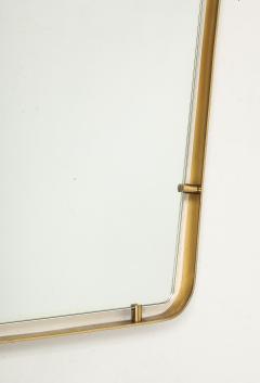  Fontana Arte FontanaArte Modernist Shaped Brass and Floating Glass Wall Mirror by Fontana Arte - 4745076