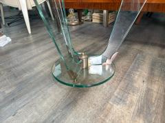  Fontana Arte FontanaArte Near Pair Italian Fontana Arte Attributed Glass And Bronze Tables - 4755735