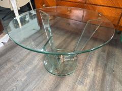  Fontana Arte FontanaArte Near Pair Italian Fontana Arte Attributed Glass And Bronze Tables - 4755744