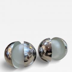  Fontana Arte FontanaArte Pair of Diaframma Sconces by Fontana Arte Italy 1960s - 4475541