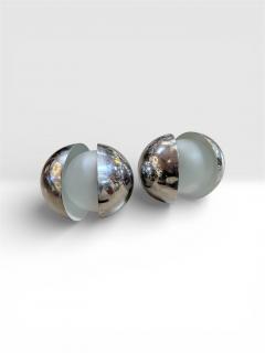  Fontana Arte FontanaArte Pair of Diaframma Sconces by Fontana Arte Italy 1960s - 4475542