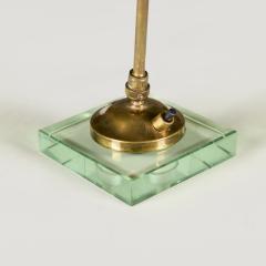  Fontana Arte FontanaArte Pair of Italian 1960s table lamps with square glass base in the style of Fontana - 4359903