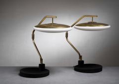  Fontana Arte FontanaArte Pair of Max Ingrand table lamps for Fontana Arte - 4595837