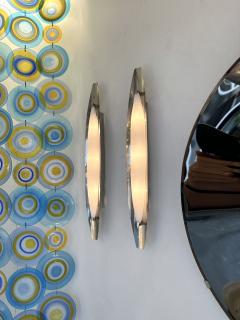  Fontana Arte FontanaArte Pair of Metal and Opaline Glass Sconces mod 2254 by Fontana Arte Italy 1960s - 3376448