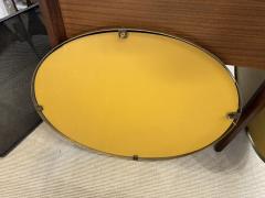  Fontana Arte FontanaArte Pair of blue glass mirrors and brass Att to Fontana Arte  - 4582414