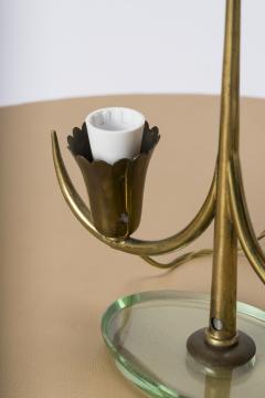  Fontana Arte FontanaArte Petite Glass and Brass Table Lamp att Fontana Arte Italy 1950s - 3482760
