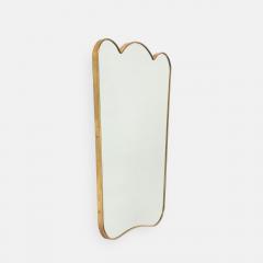  Fontana Arte FontanaArte Rare Large Stamped Shaped Brass Wall Mirror by Fontana Arte - 4787486