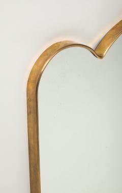  Fontana Arte FontanaArte Rare Large Stamped Shaped Brass Wall Mirror by Fontana Arte - 4787490