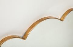  Fontana Arte FontanaArte Rare Large Stamped Shaped Brass Wall Mirror by Fontana Arte - 4787491