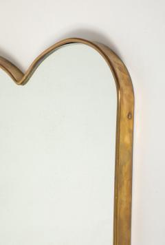  Fontana Arte FontanaArte Rare Large Stamped Shaped Brass Wall Mirror by Fontana Arte - 4787492