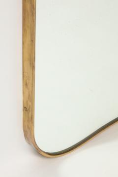  Fontana Arte FontanaArte Rare Large Stamped Shaped Brass Wall Mirror by Fontana Arte - 4787494