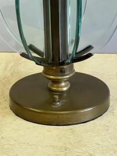  Fontana Arte FontanaArte Rare Pair of Italian Glass Brass Table Lamps by Pietro Chiesa Fontana Arte - 4105558