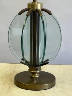  Fontana Arte FontanaArte Rare Pair of Italian Glass Brass Table Lamps by Pietro Chiesa Fontana Arte - 4105559