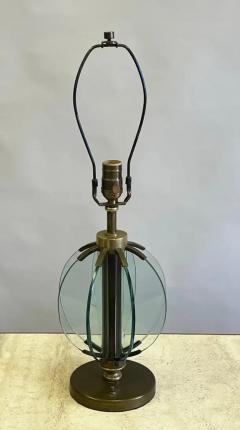  Fontana Arte FontanaArte Rare Pair of Italian Glass Brass Table Lamps by Pietro Chiesa Fontana Arte - 4105563