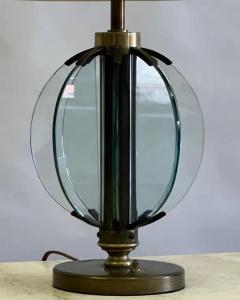 Fontana Arte FontanaArte Rare Pair of Italian Glass Brass Table Lamps by Pietro Chiesa Fontana Arte - 4105568