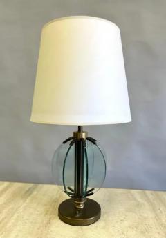  Fontana Arte FontanaArte Rare Pair of Italian Glass Brass Table Lamps by Pietro Chiesa Fontana Arte - 4105572
