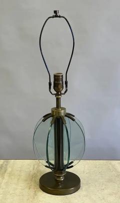  Fontana Arte FontanaArte Rare Pair of Italian Glass Brass Table Lamps by Pietro Chiesa Fontana Arte - 4105576