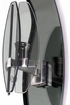  Fontana Arte FontanaArte Vintage Fontana Arte Glass Lighted Mirror with Sconces Italy - 4306634