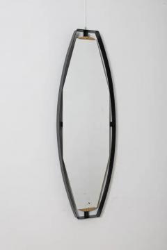  Fontana Arte Italian mirror with black frame and brass elements c1950 - 3953019