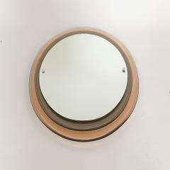  Fontana Arte Max Ingrand Oval Light Peach Glass Framed Mirror for Fontana Arte - 4169386