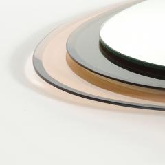  Fontana Arte Max Ingrand Oval Light Peach Glass Framed Mirror for Fontana Arte - 4169391