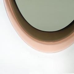  Fontana Arte Max Ingrand Oval Light Peach Glass Framed Mirror for Fontana Arte - 4169392