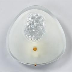  Fontana Arte Max Ingrand for Fontana Arte Chiseled Tear Drop Glass Sconces - 4144596