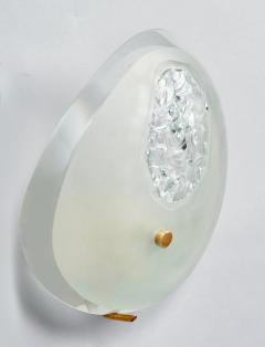  Fontana Arte Max Ingrand for Fontana Arte Chiseled Tear Drop Glass Sconces - 4144597