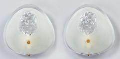  Fontana Arte Max Ingrand for Fontana Arte Chiseled Tear Drop Glass Sconces - 4144599