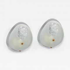  Fontana Arte Max Ingrand for Fontana Arte Chiseled Tear Drop Glass Sconces - 4225918