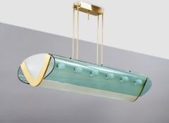  Fontana Arte Max Ingrand for Fontana Arte Important Chandelier in Curved Glass Italy 1964 - 4144558