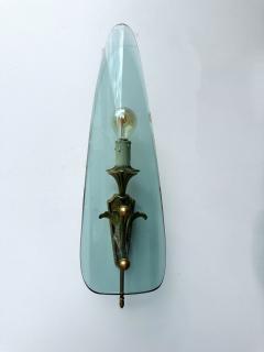  Fontana Arte Mid Century Modern Sconces Glass and Bronze Italy 1950s - 4198025