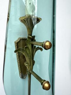  Fontana Arte Mid Century Modern Sconces Glass and Bronze Italy 1950s - 4198030