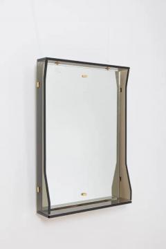  Fontana Arte Mirror with grey green glass frame style Fontana Arte - 3823009